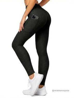 Scrunch Butt Leggings Textured Tummy Control High Stretch Athletic